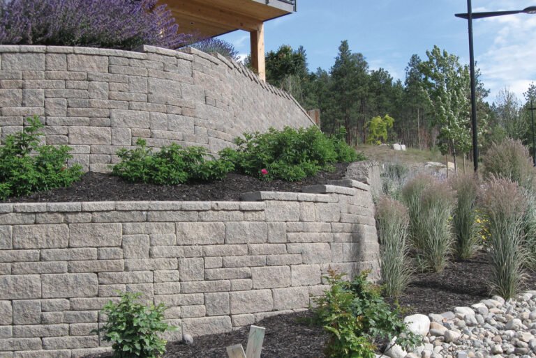 Allan-Block-retaining-wall-residential-terrace-planter-curves